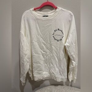 7 For All Mankind Cream Sweatshirt